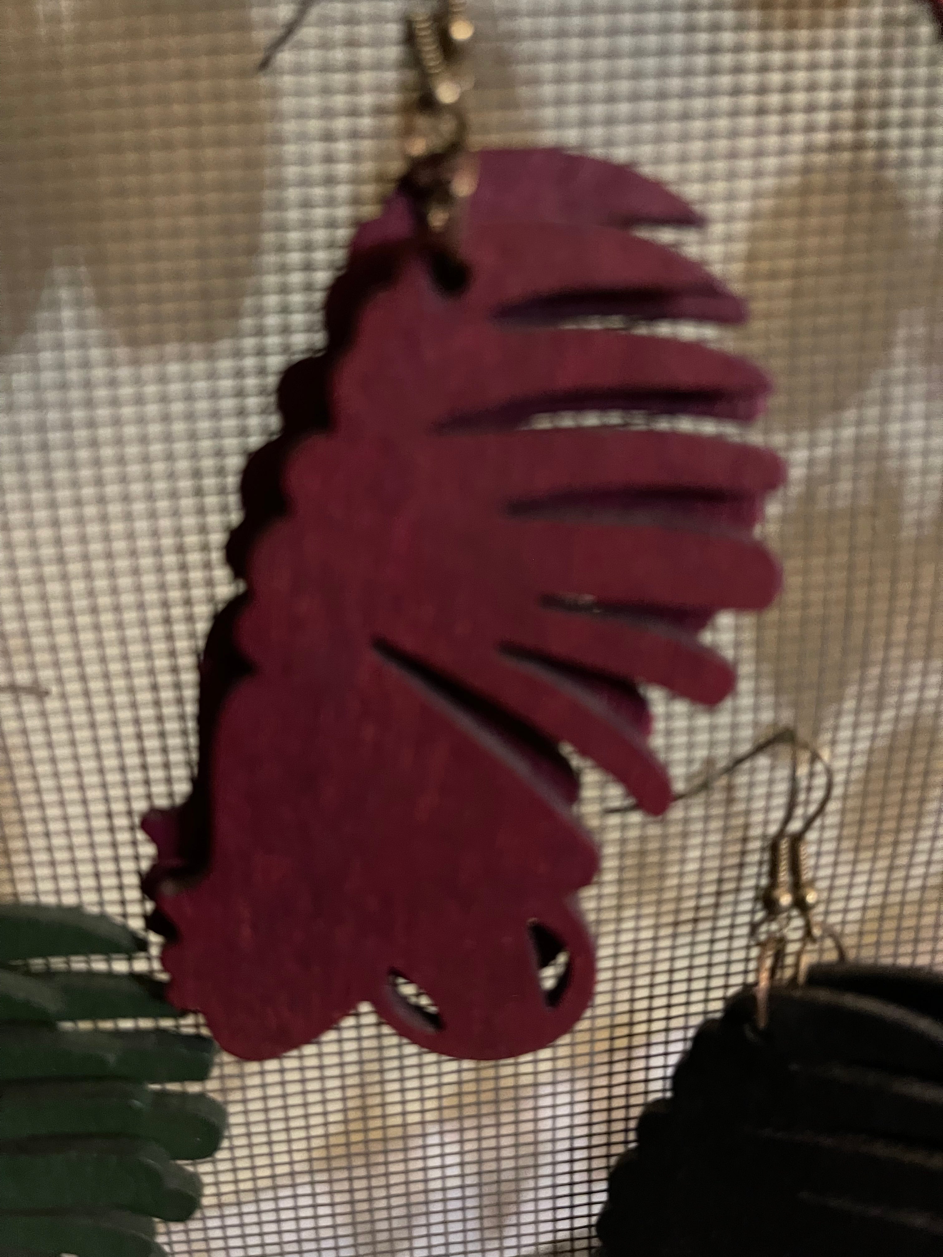 Tribal Mask earrings (Wood)