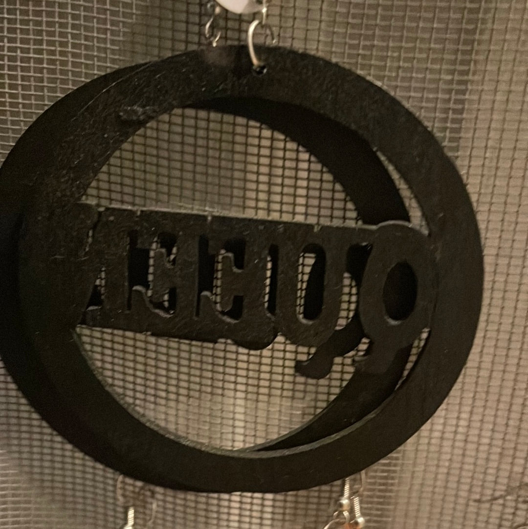 Queen earrings (Wood)