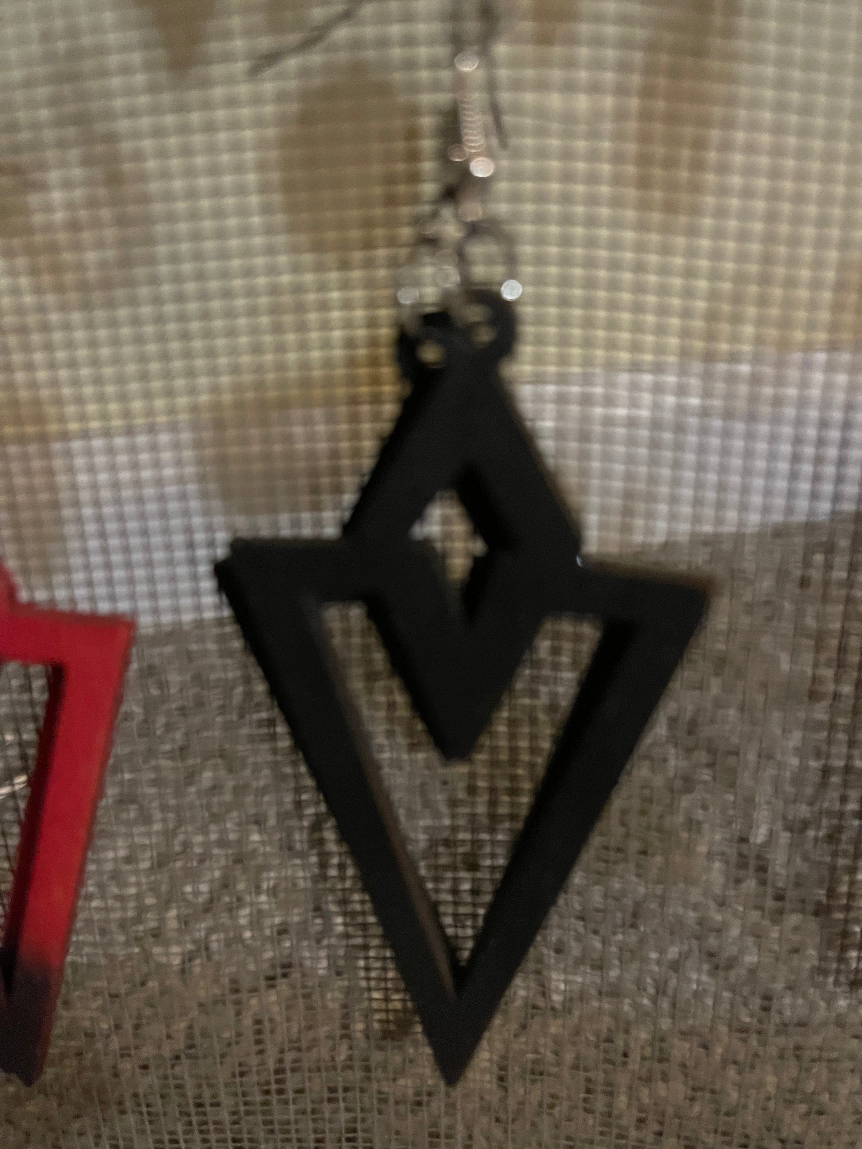 Triangle earrings (Wood)