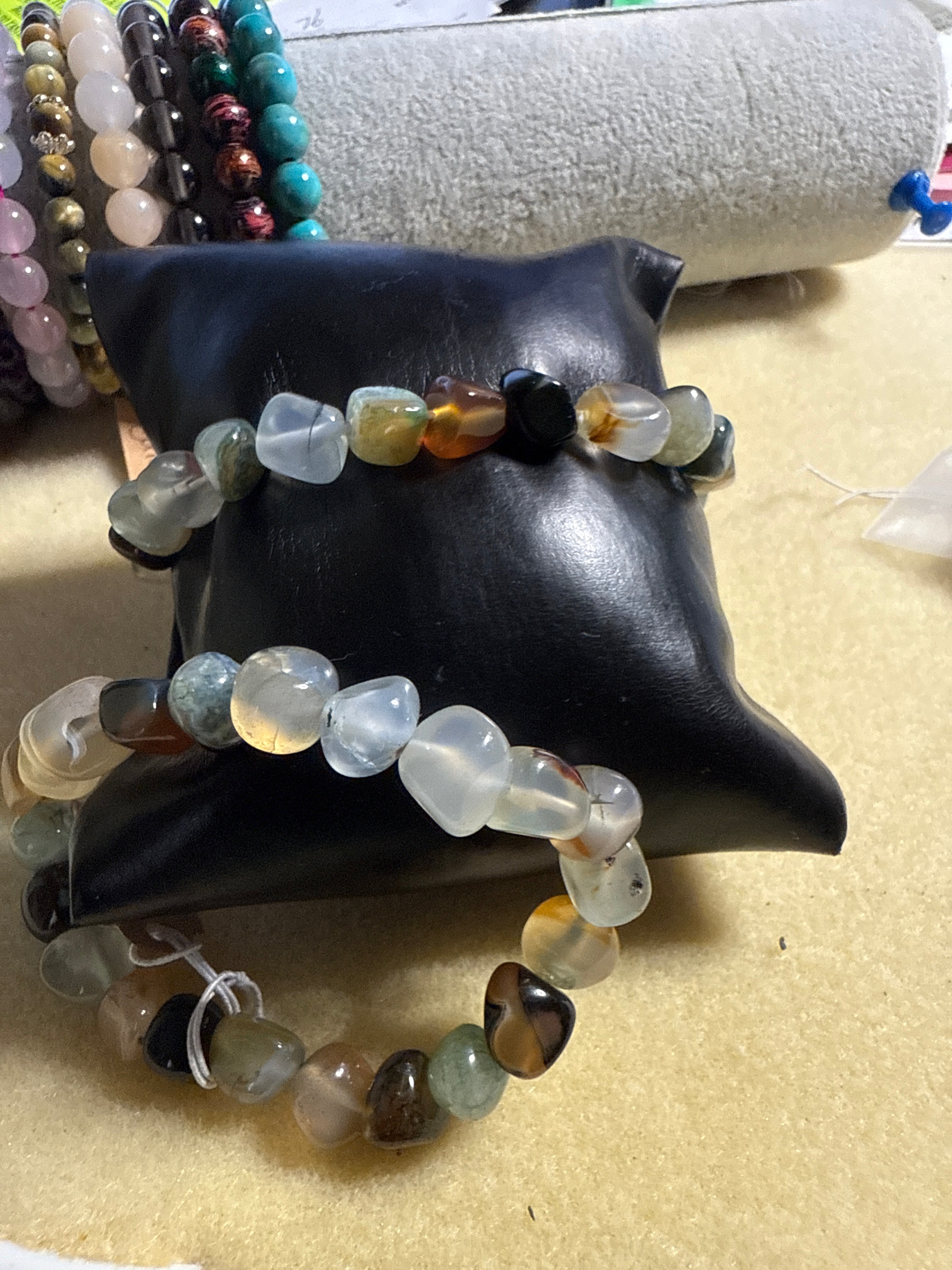Agate squared crystal bracelet