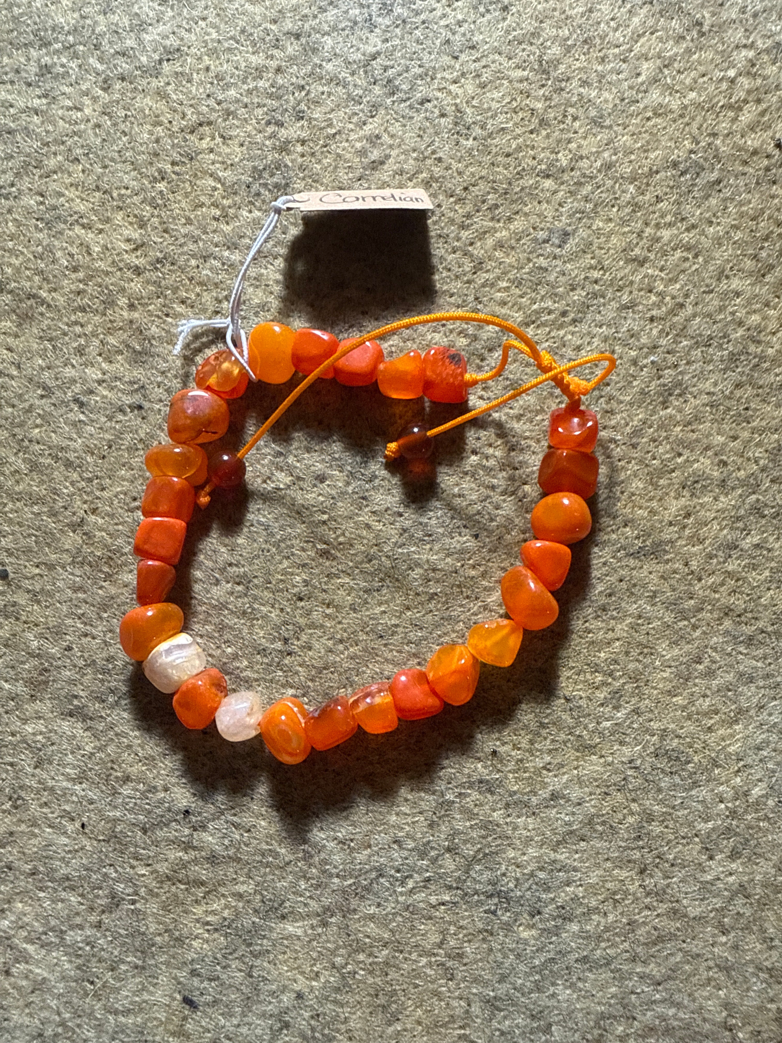 Carnelian Natural crystal Gemstone bracelet