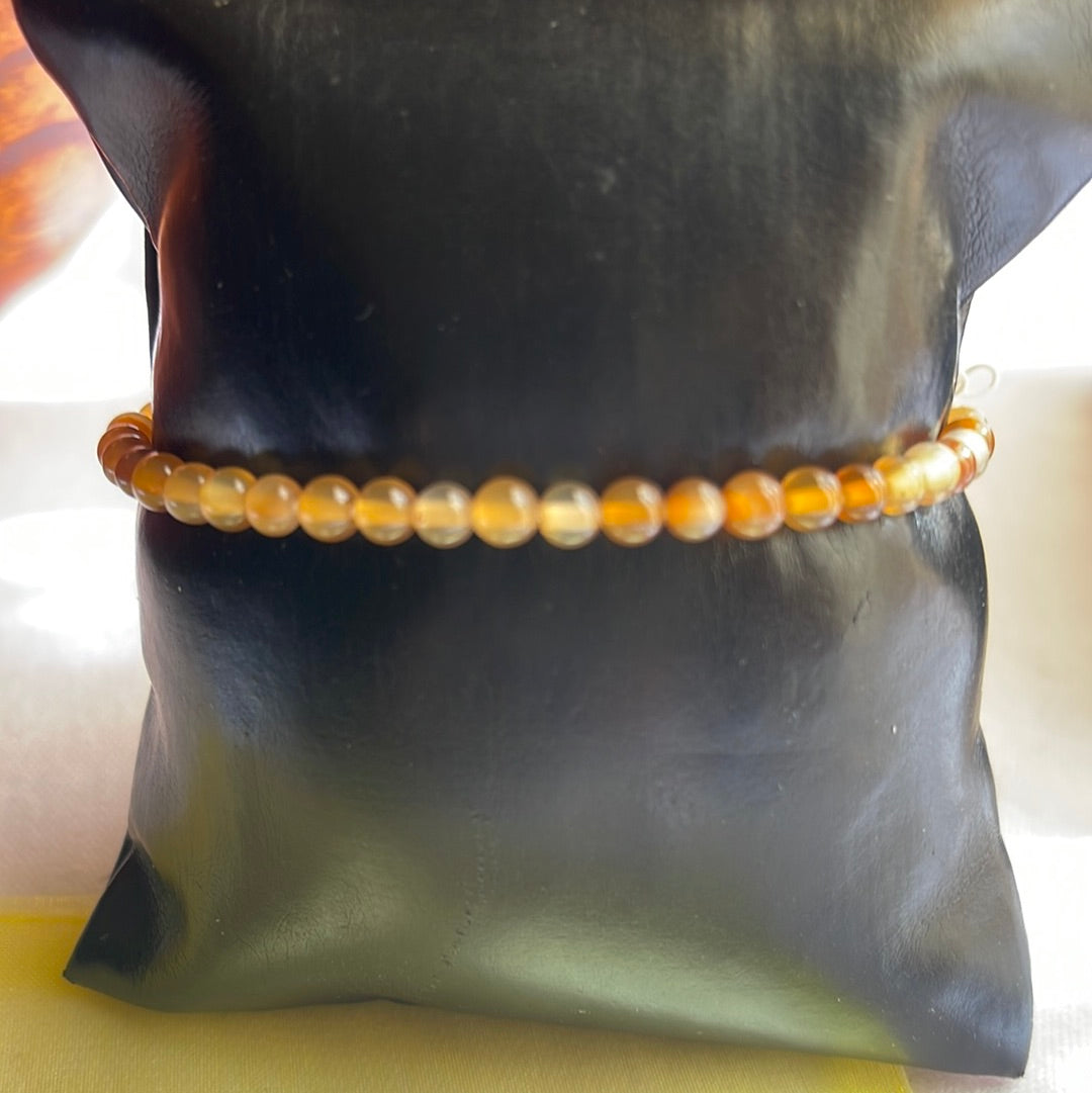 Agate (Yellow) Healing bracelet (4mm) #7