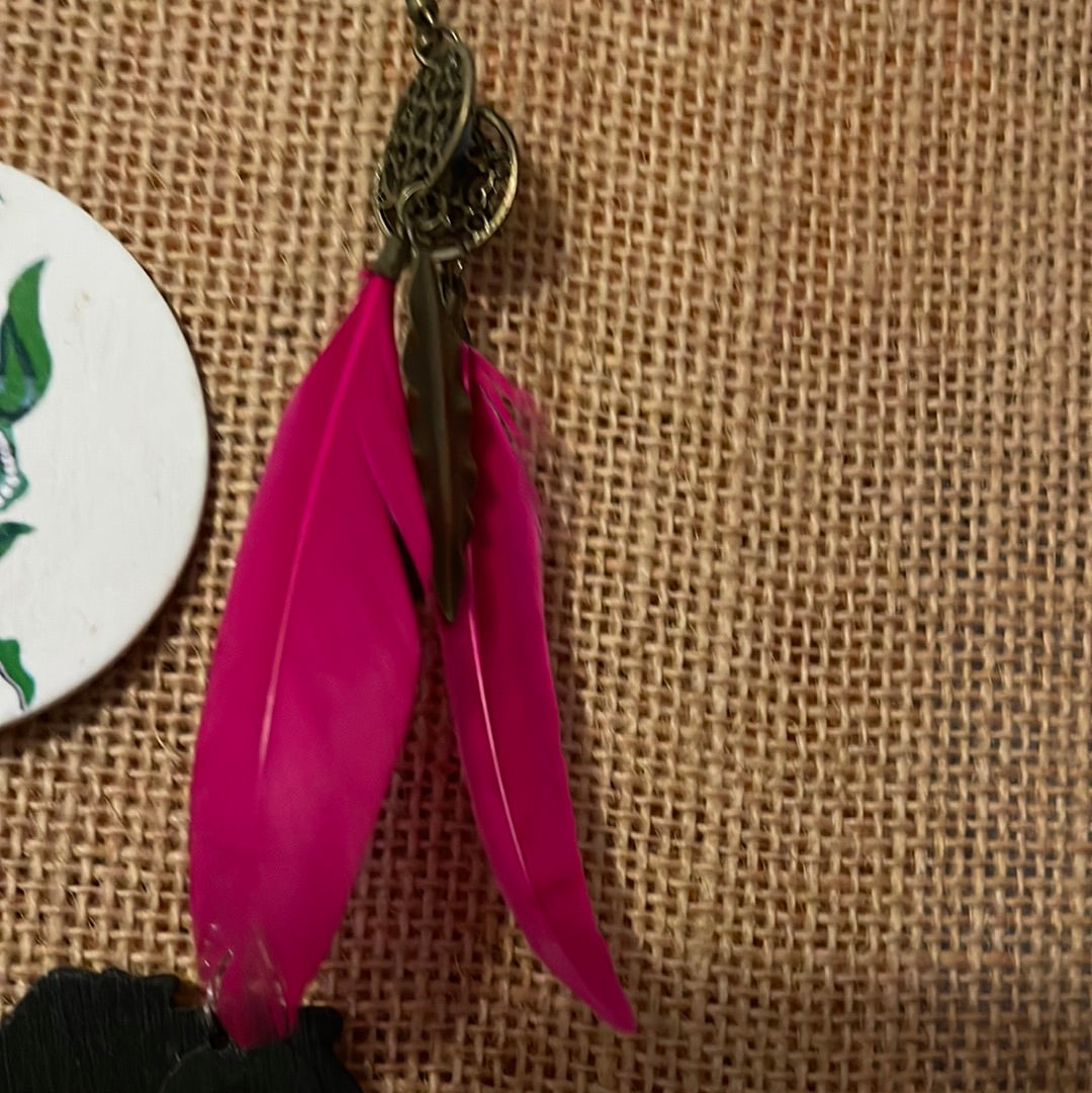 Feather & Leaf earrings