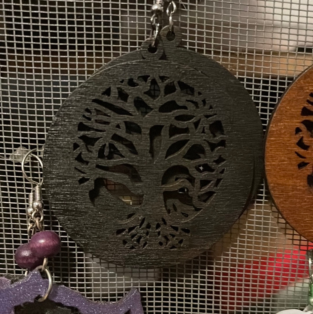 #104 Tree Of Life earrings (Wood)