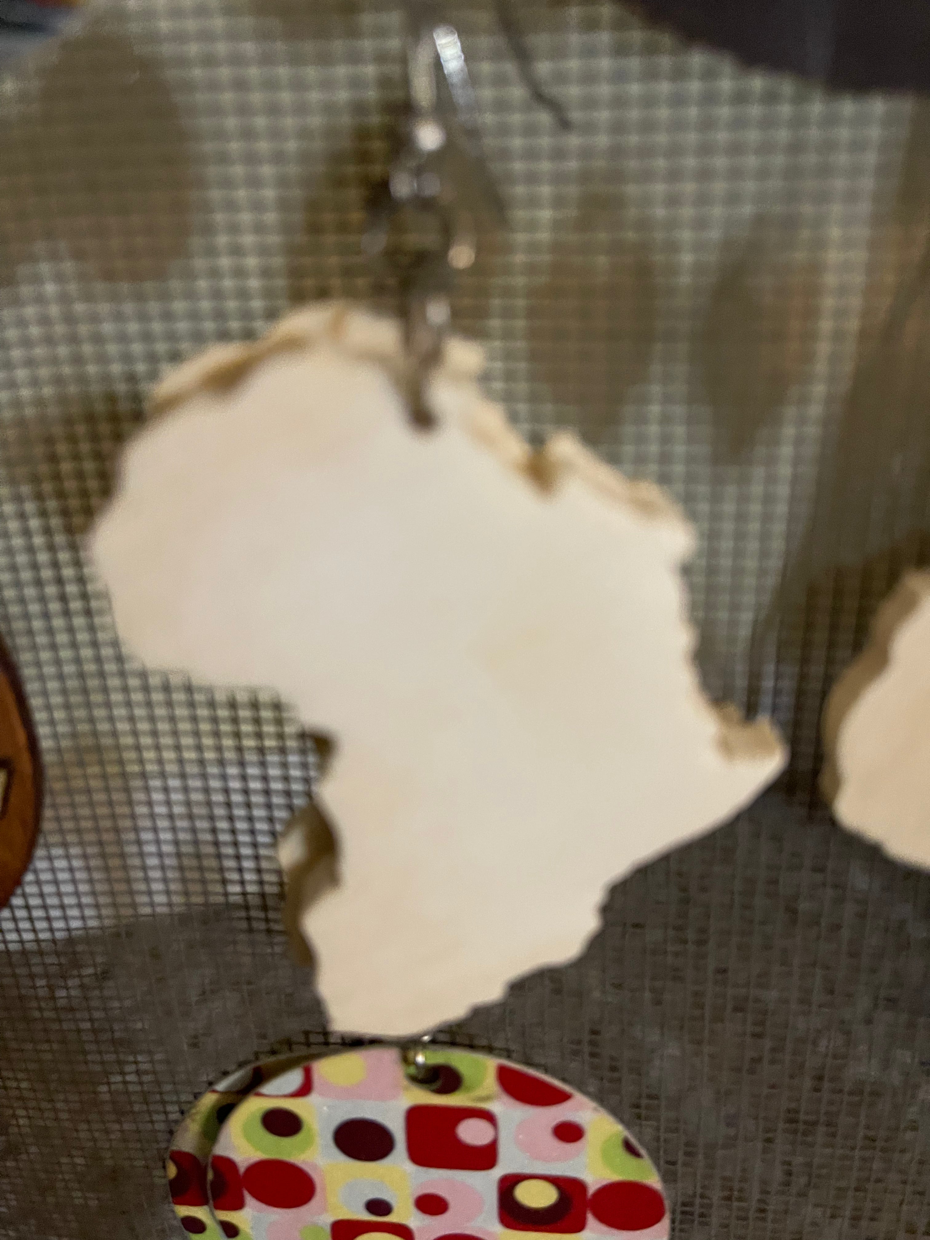 Africa Map #2 earrings (Wood)