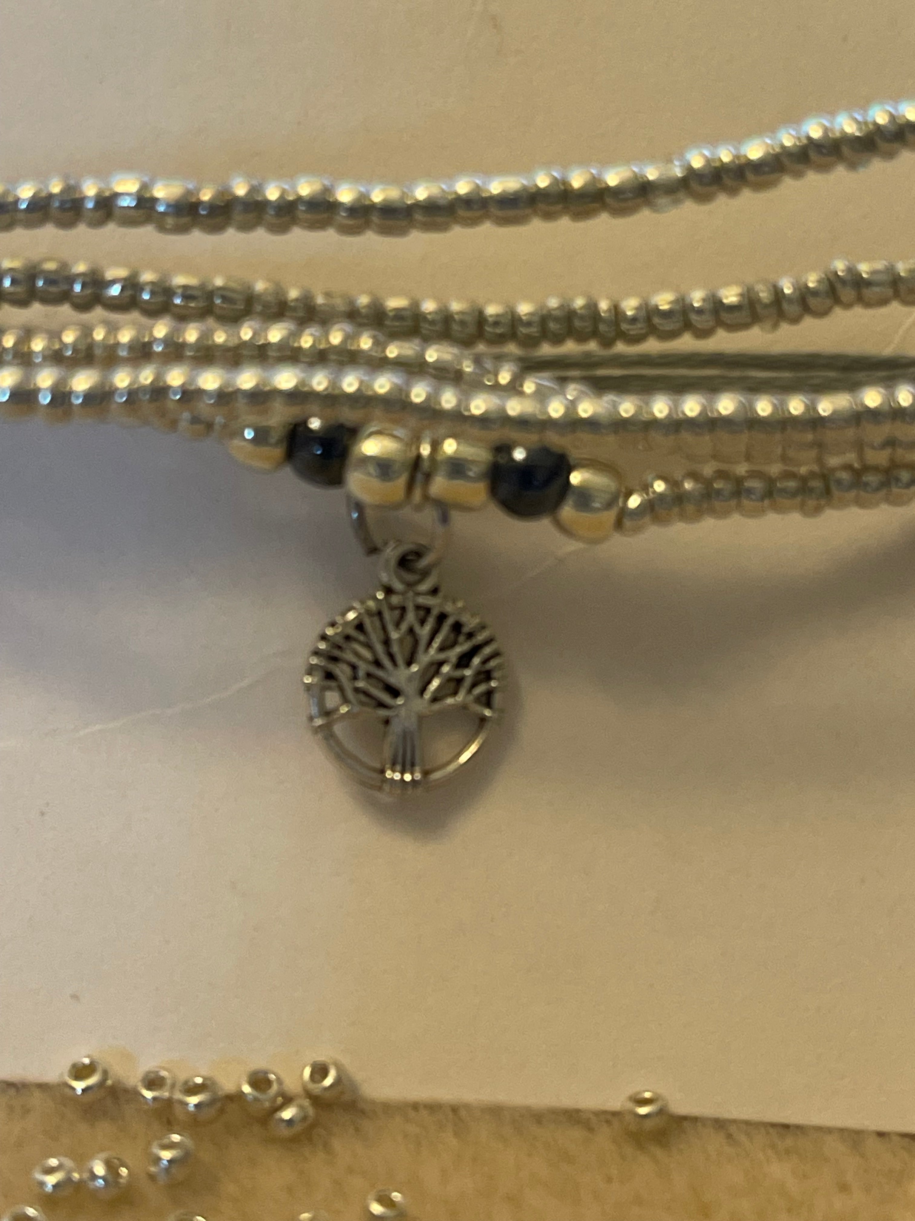 Waist Beads - Tree of Life (silver) style #8