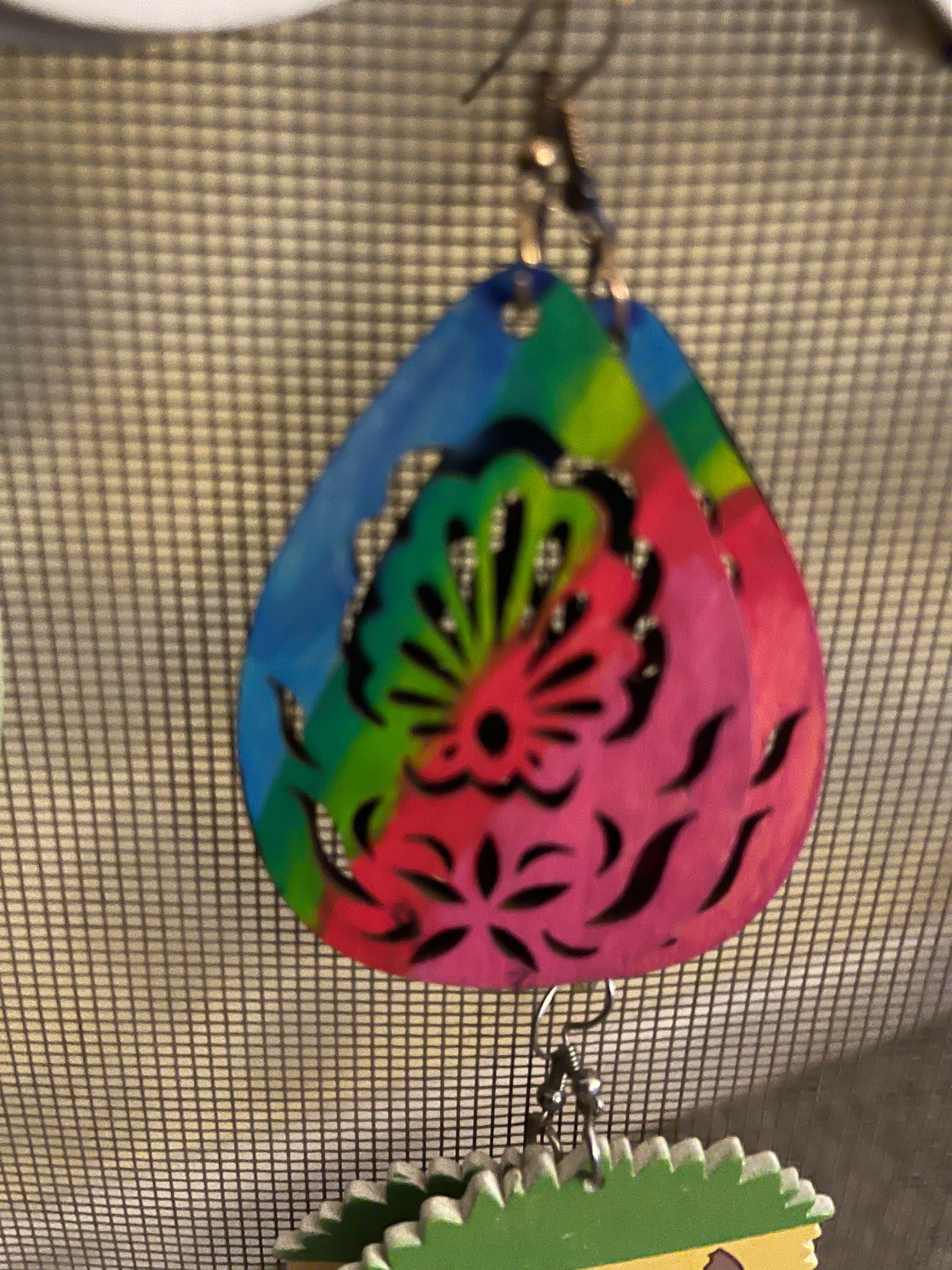 Lotus Blossom earrings (Wood)