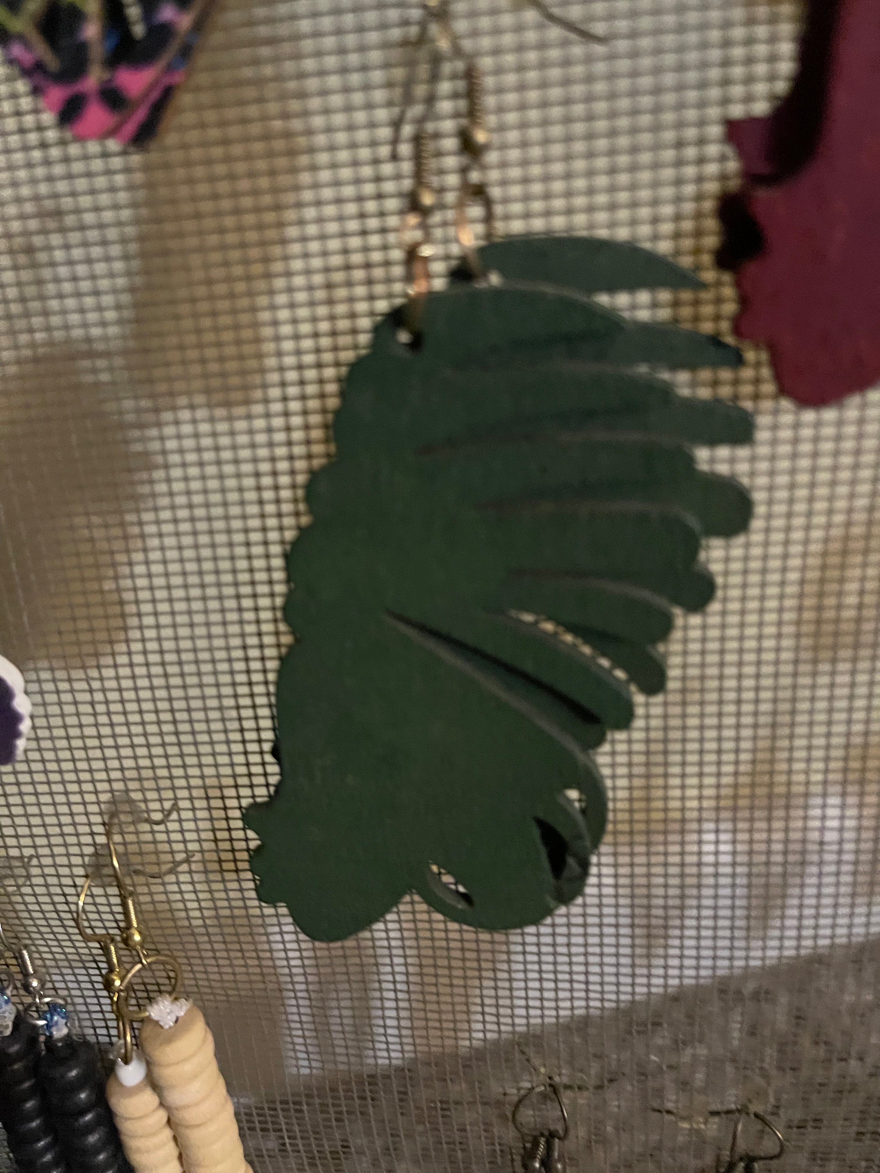 Tribal Mask earrings (Wood)