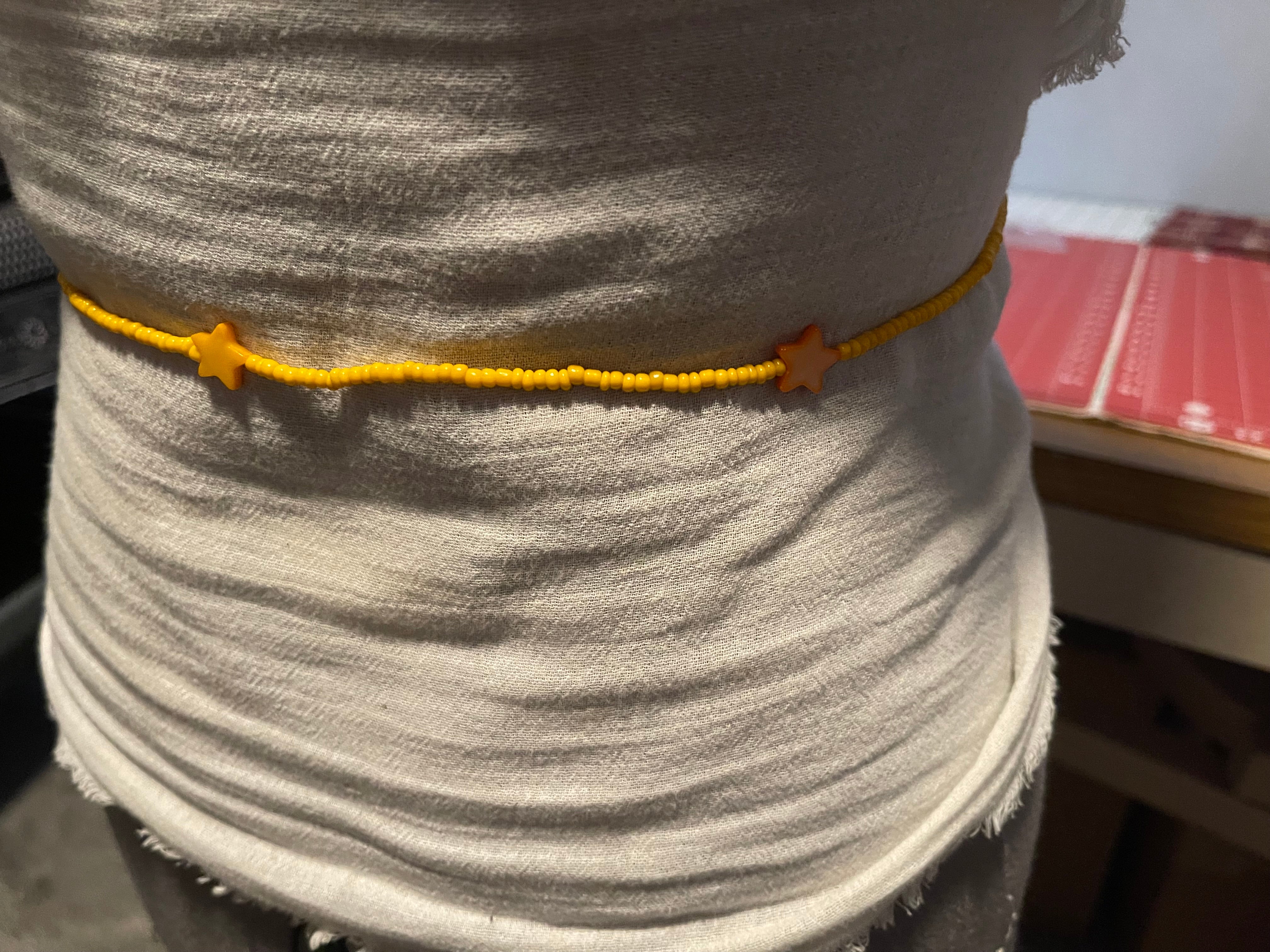Waist Beads - Yellow Stars style #6