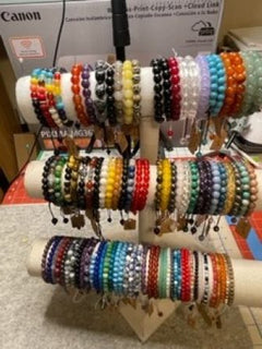 Jade - Azure Blue Meditation Healing Protection Spiritual bracelet (6mm)