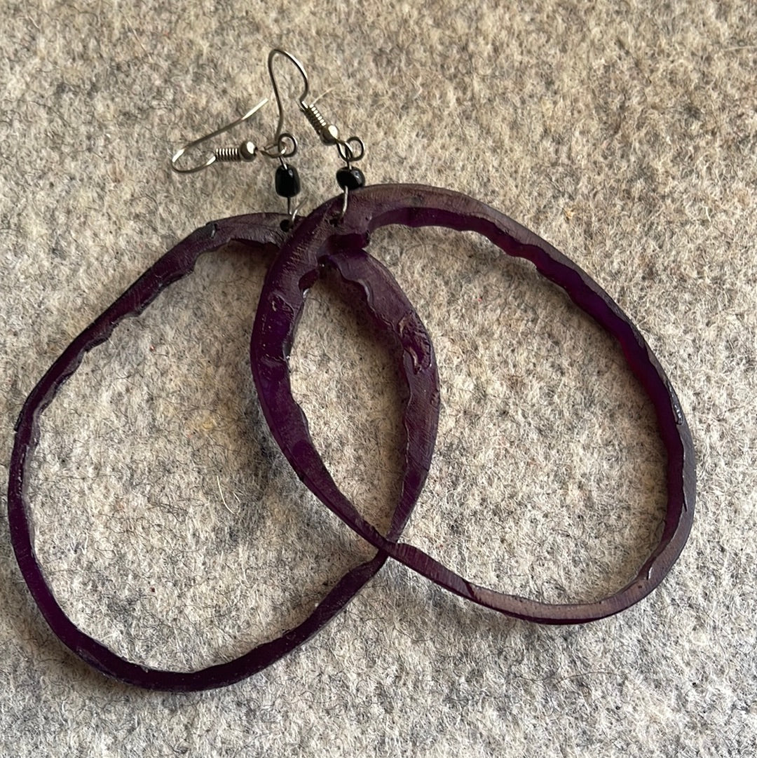 Horn earrings - Black