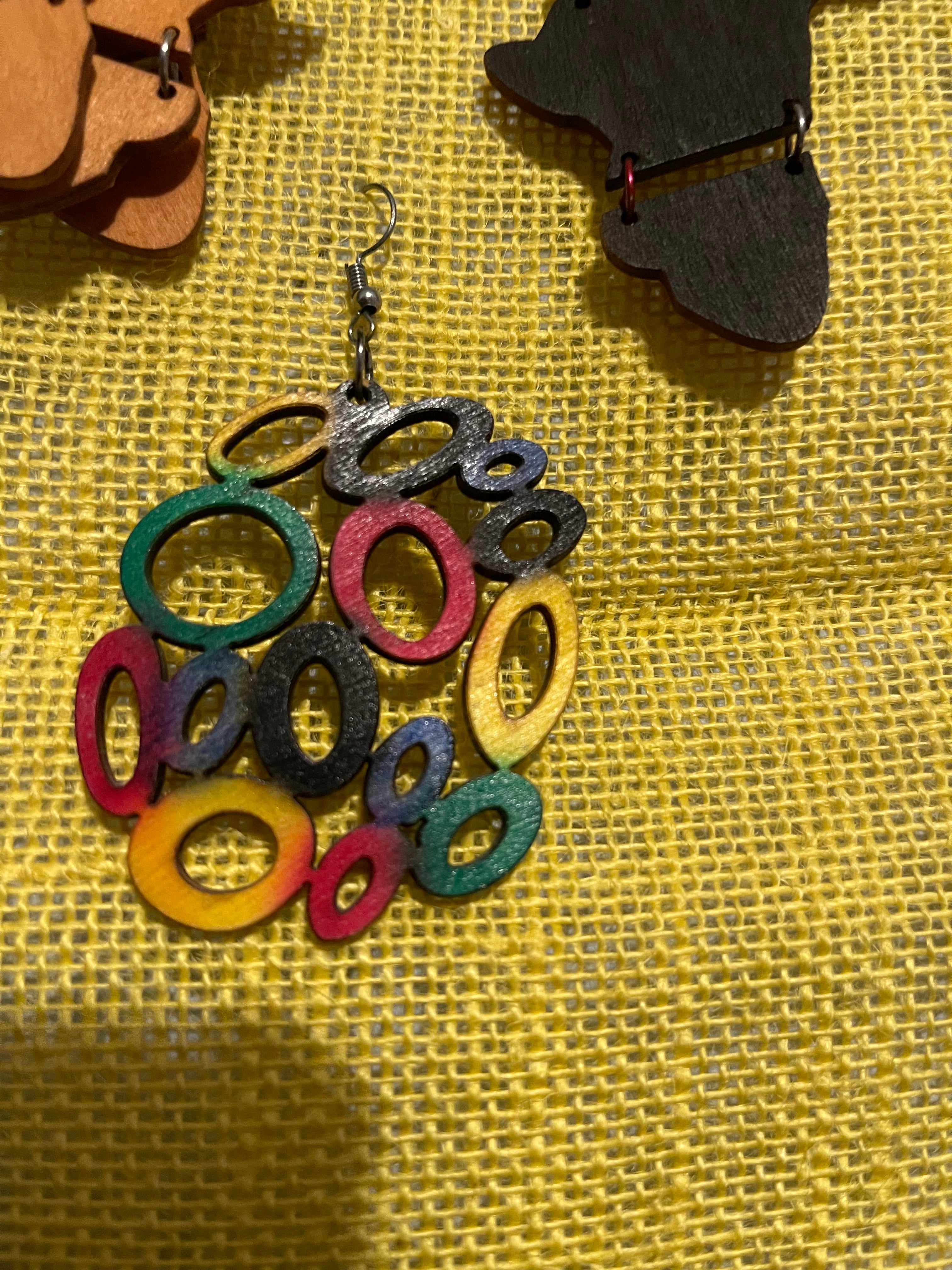 #120 Circles earrings (Wood)