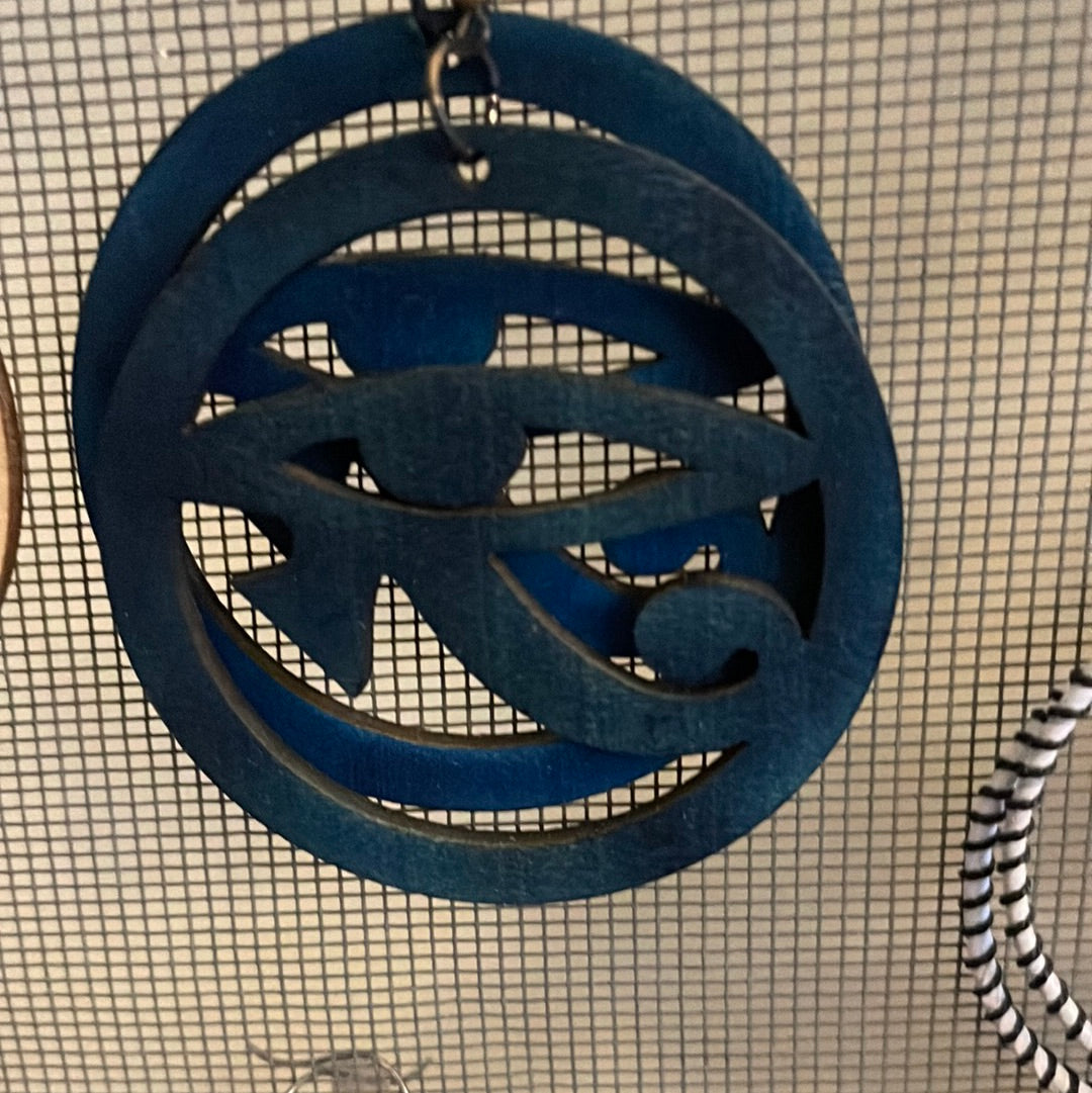 Eye of Horus earrings (Wood)