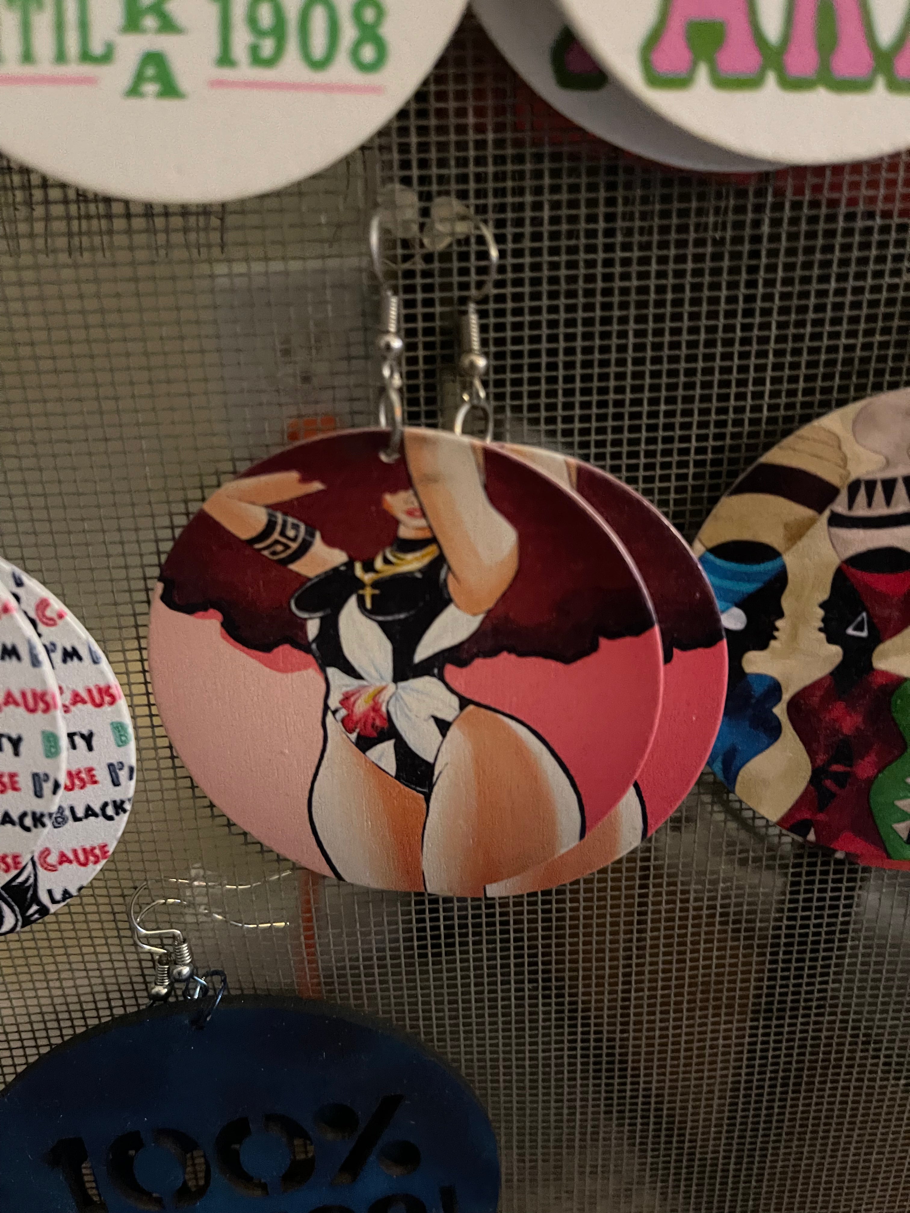 Body earrings (Wood)