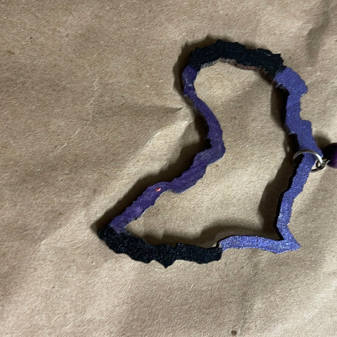 Africa map cutout earrings (Wood)