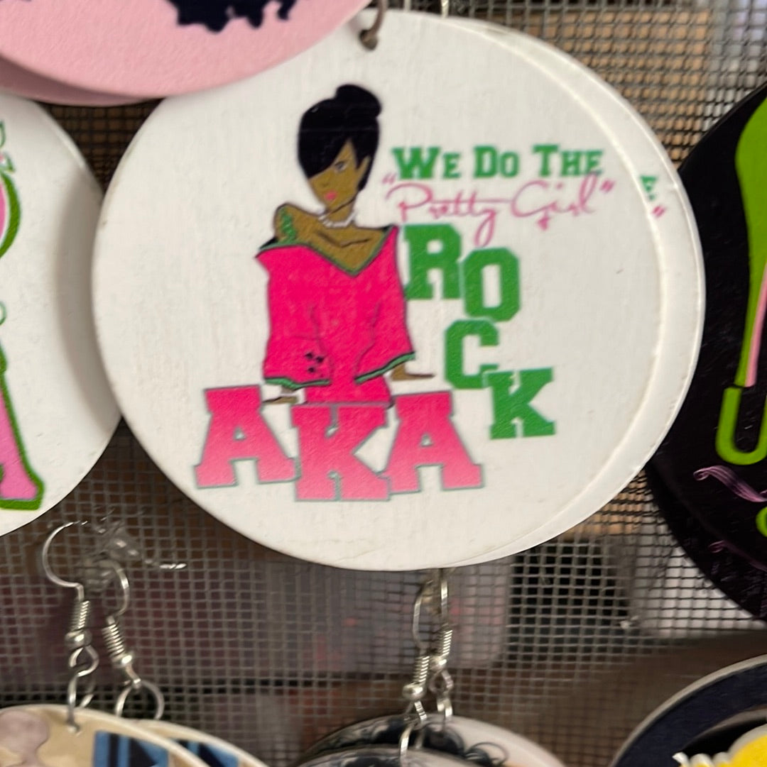 #624 Sorority Earrings (AKA)