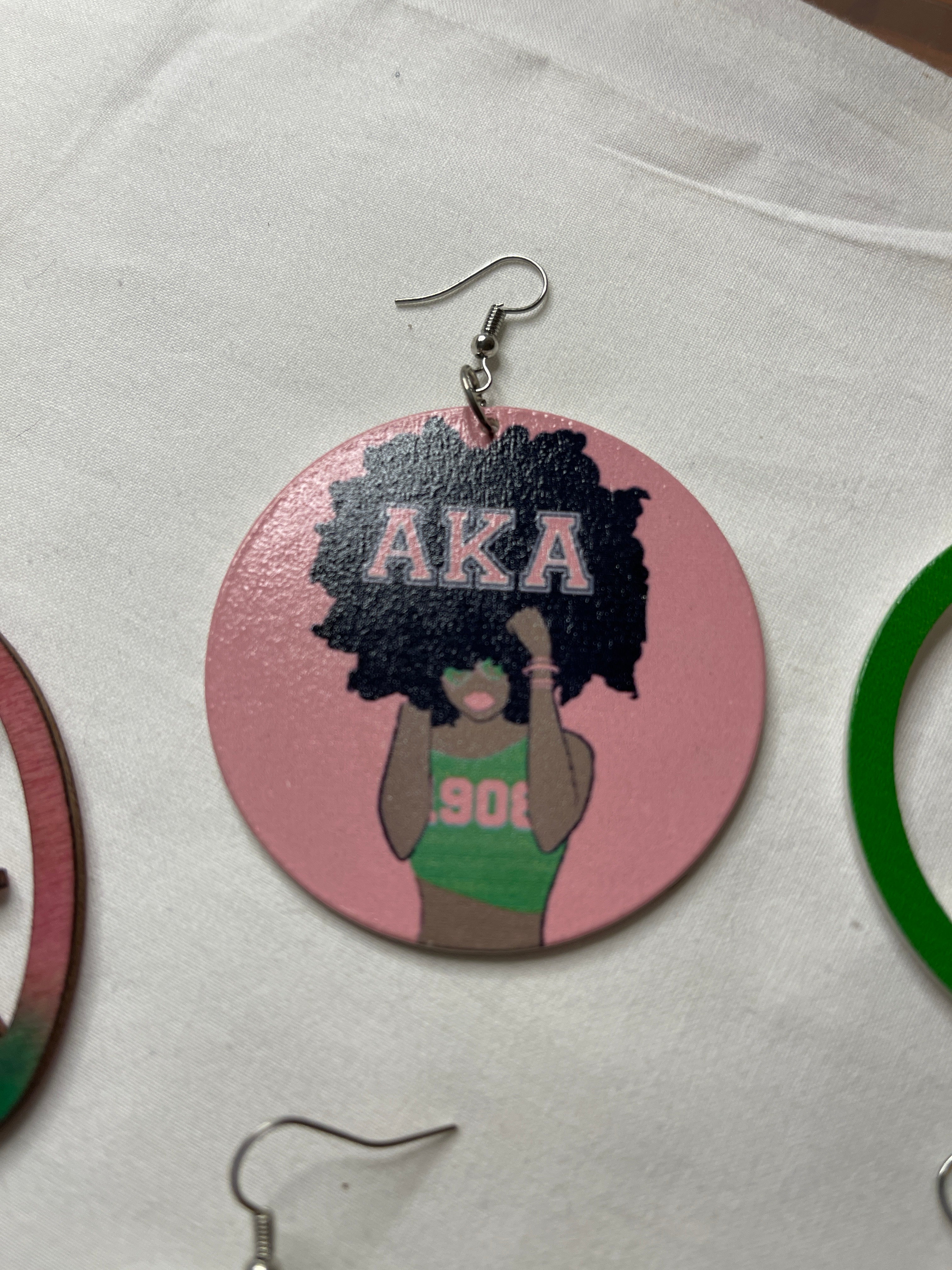 #619 Sorority Earrings (AKA)