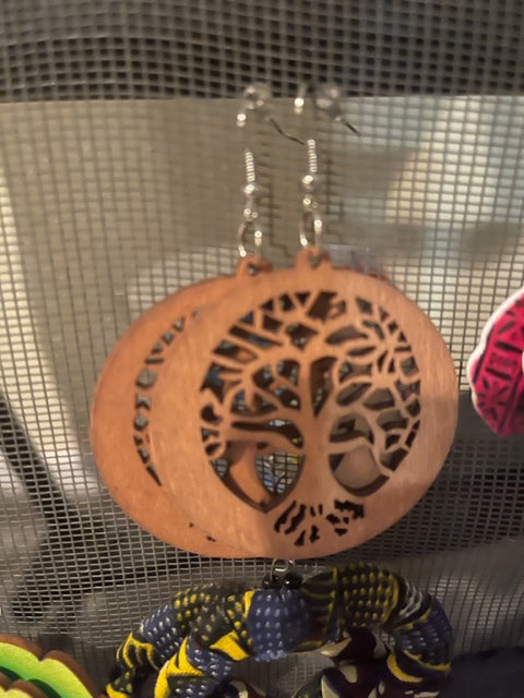 #104 Tree Of Life earrings (Wood)