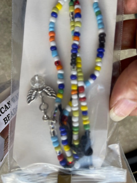 Waist Beads - Rainbow w charm style #5