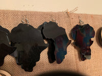 #201 Africa Map Mirror-Acrylic earrings