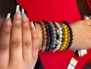 Black & Orange Agate Healing Meditation Healing Spiritual bracelet #17