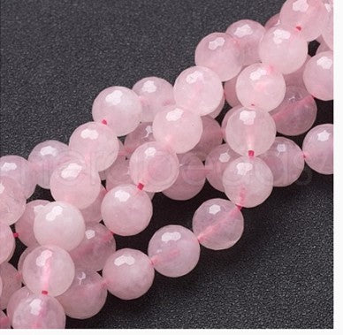 Rose Quartz faceted gemstone bracelet