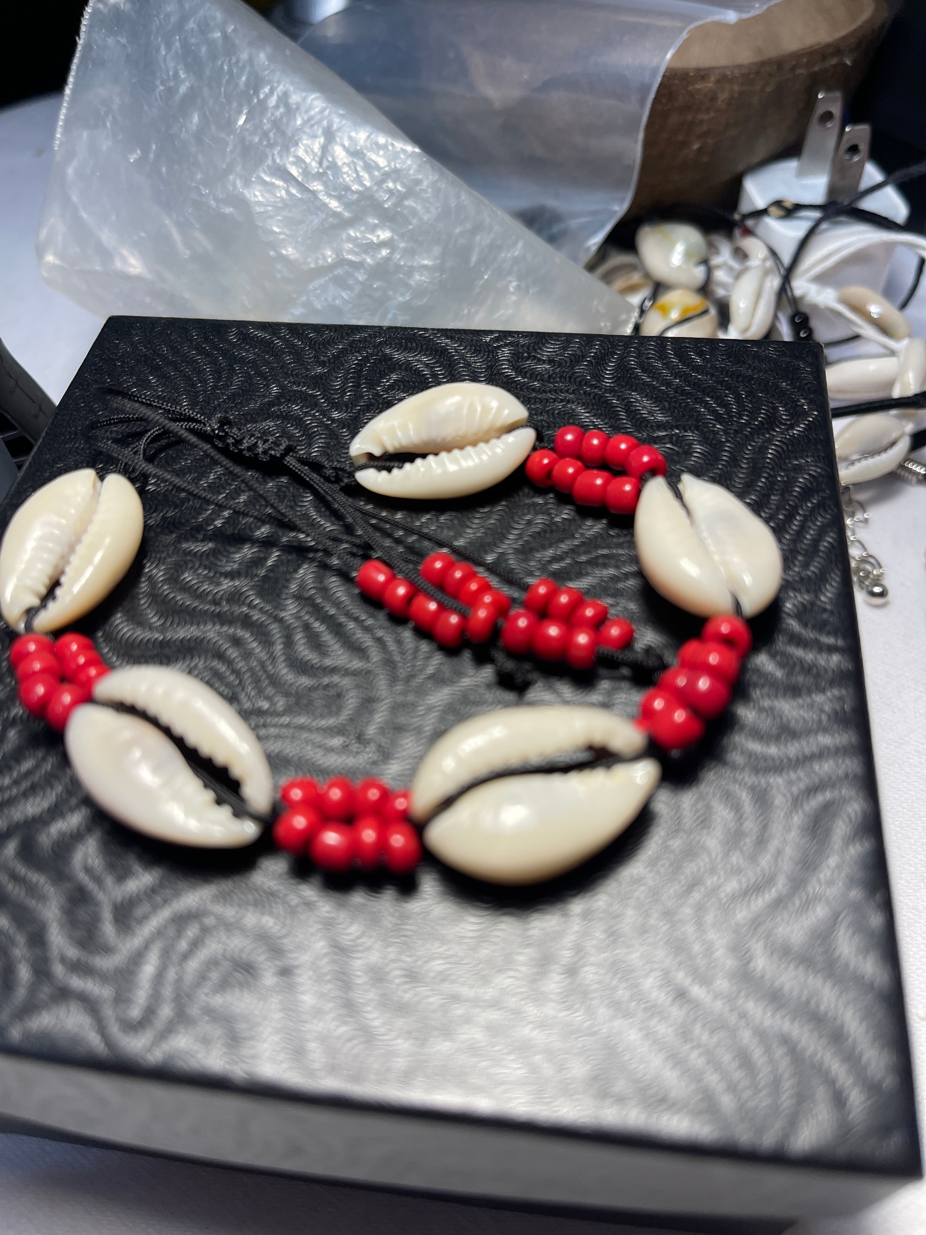 Cowrie Shell bracelets w/beads