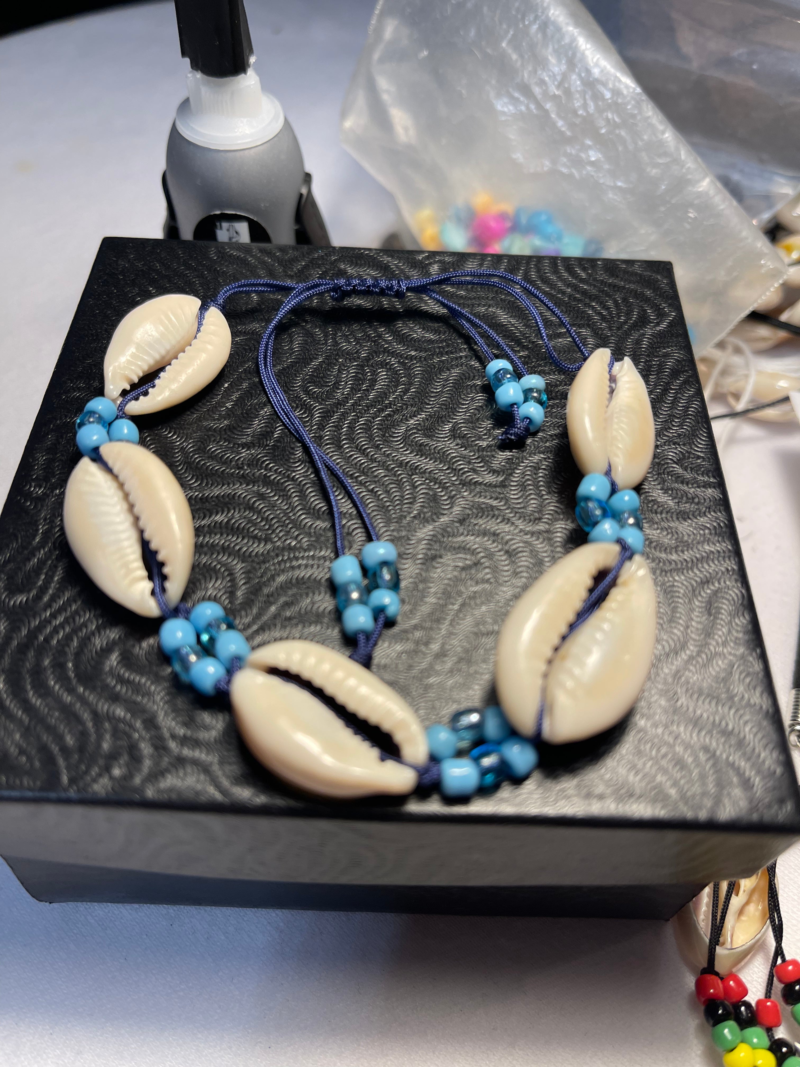 Cowrie Shell bracelets w/beads