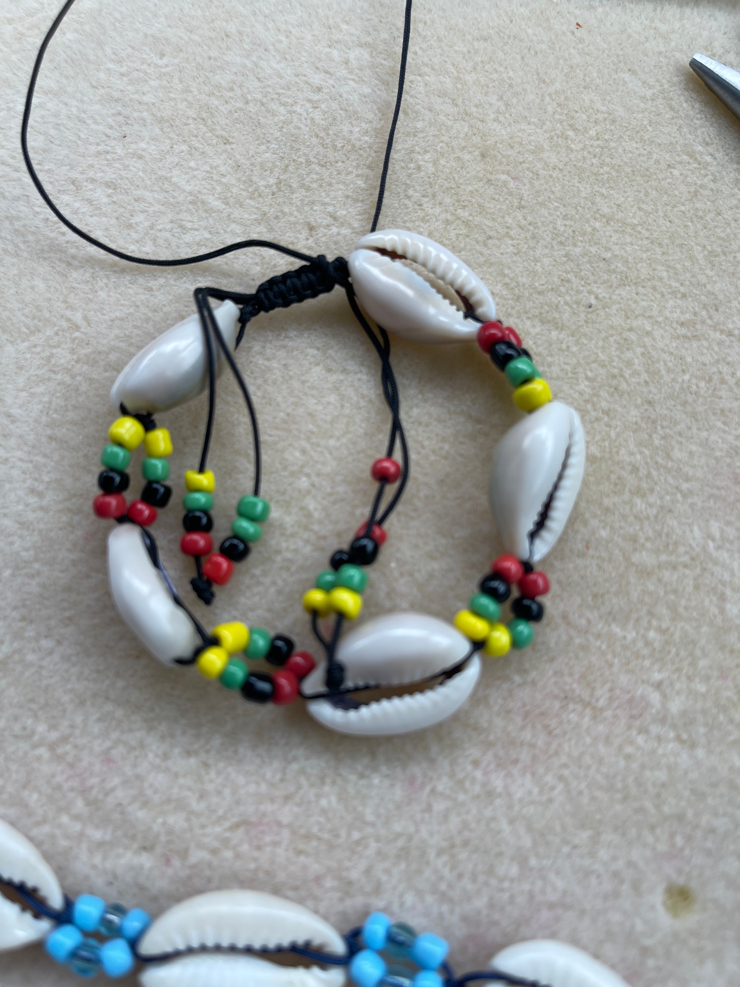 Cowrie Shell bracelets w/beads