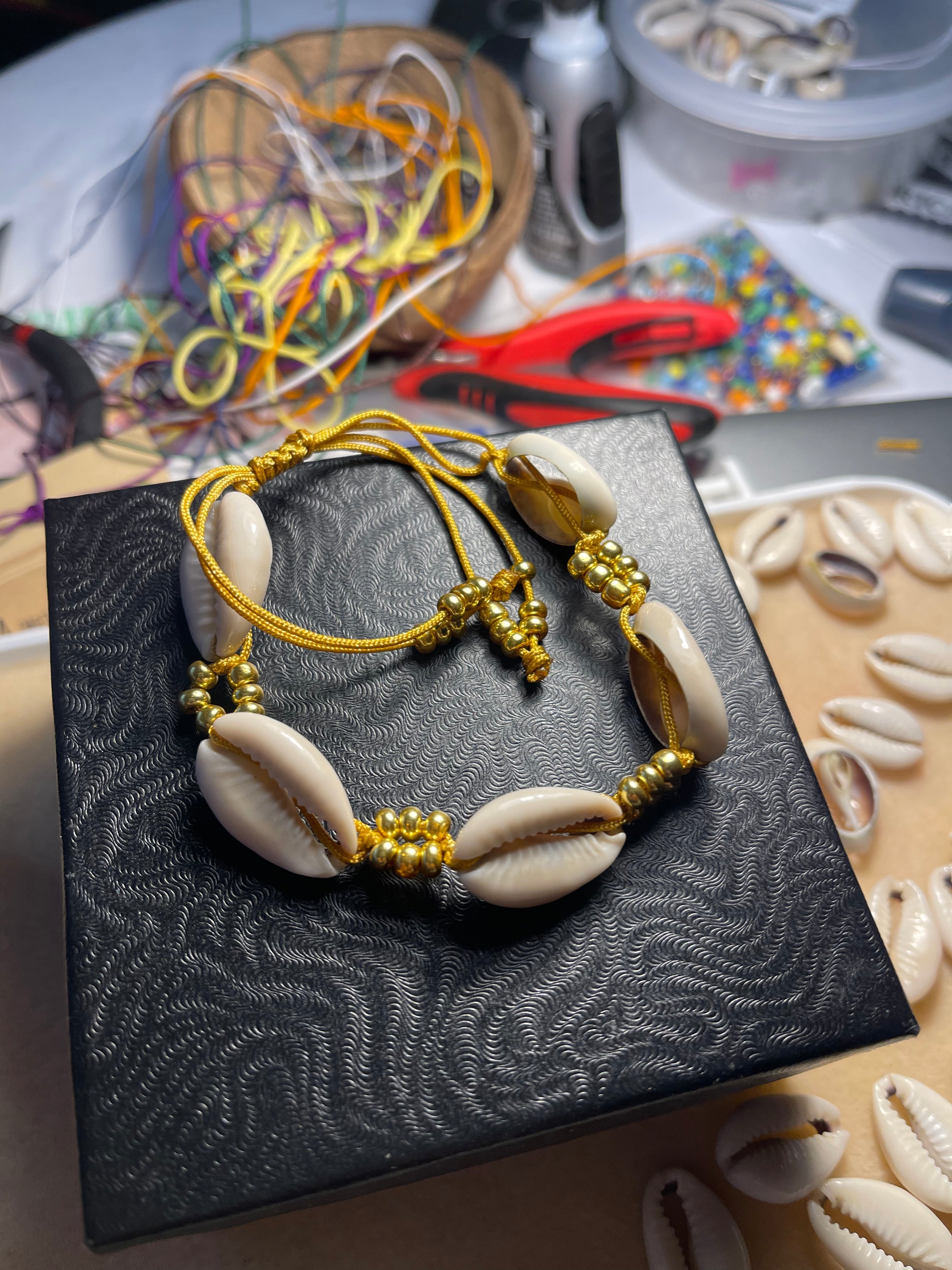 Cowrie Shell bracelets w/beads