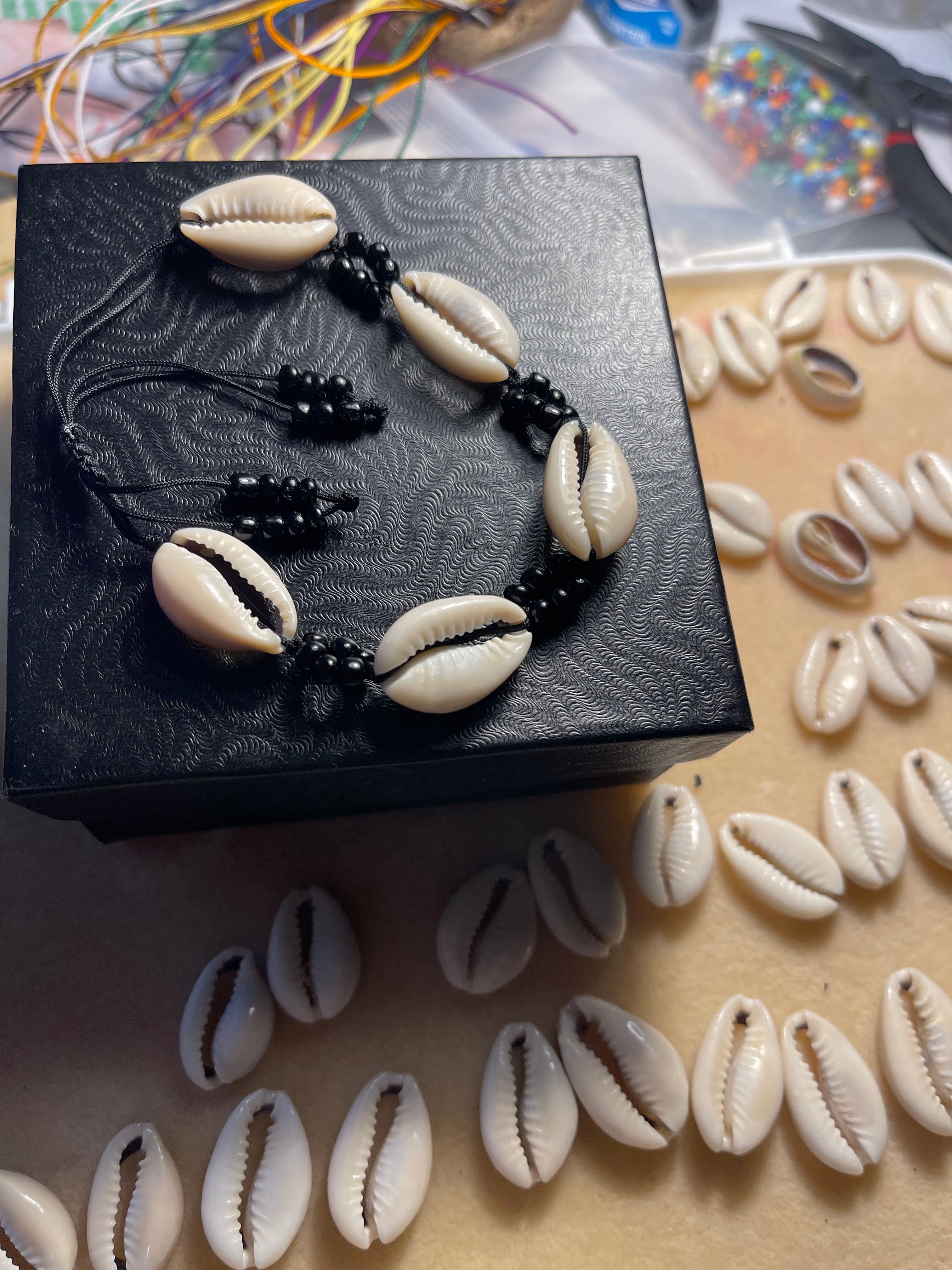 Cowrie Shell bracelets w/beads