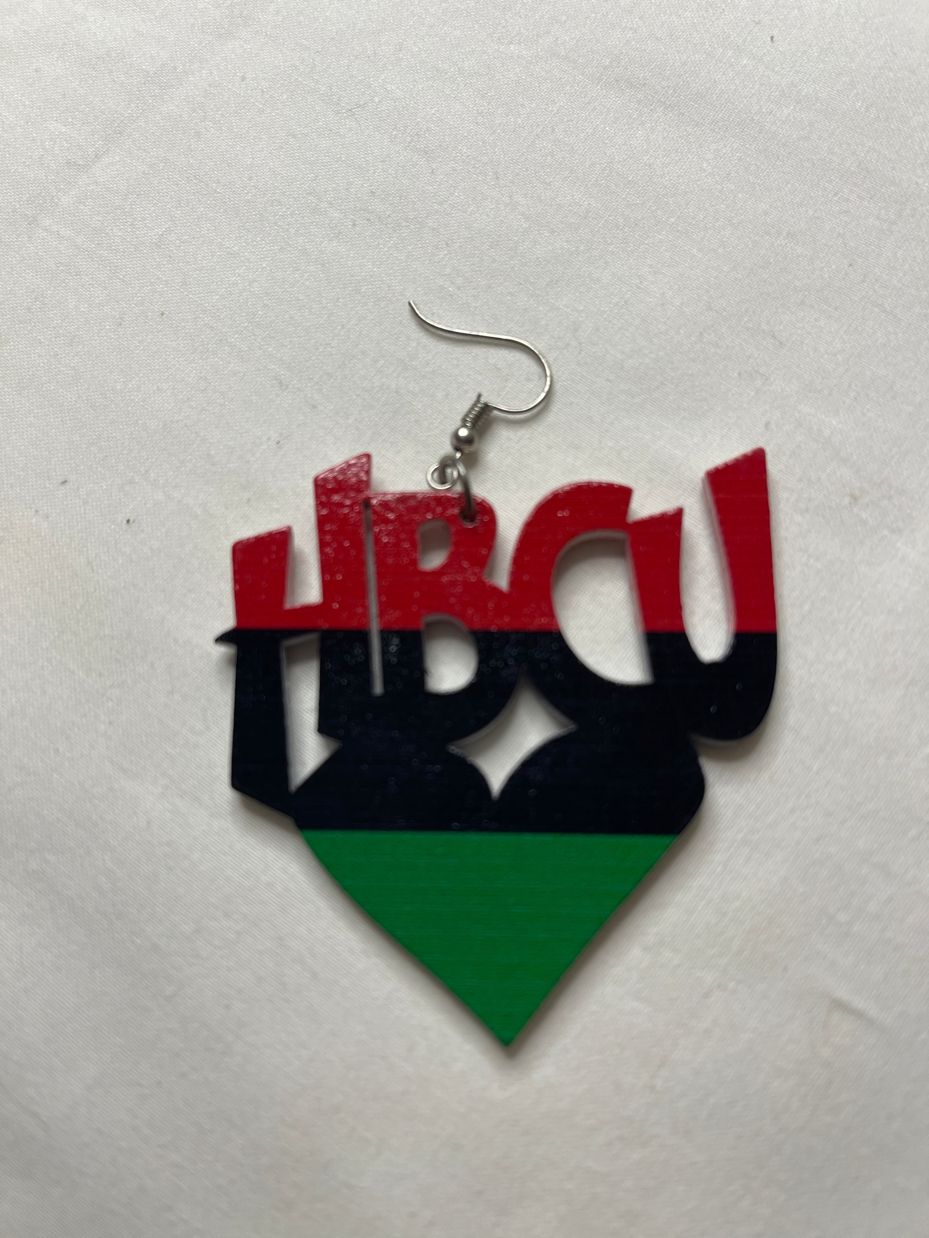 HBCU earrings wood