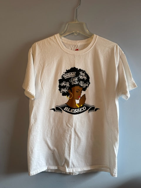 Blessed, God is my strength Graphic Inspirational Tee Shirt