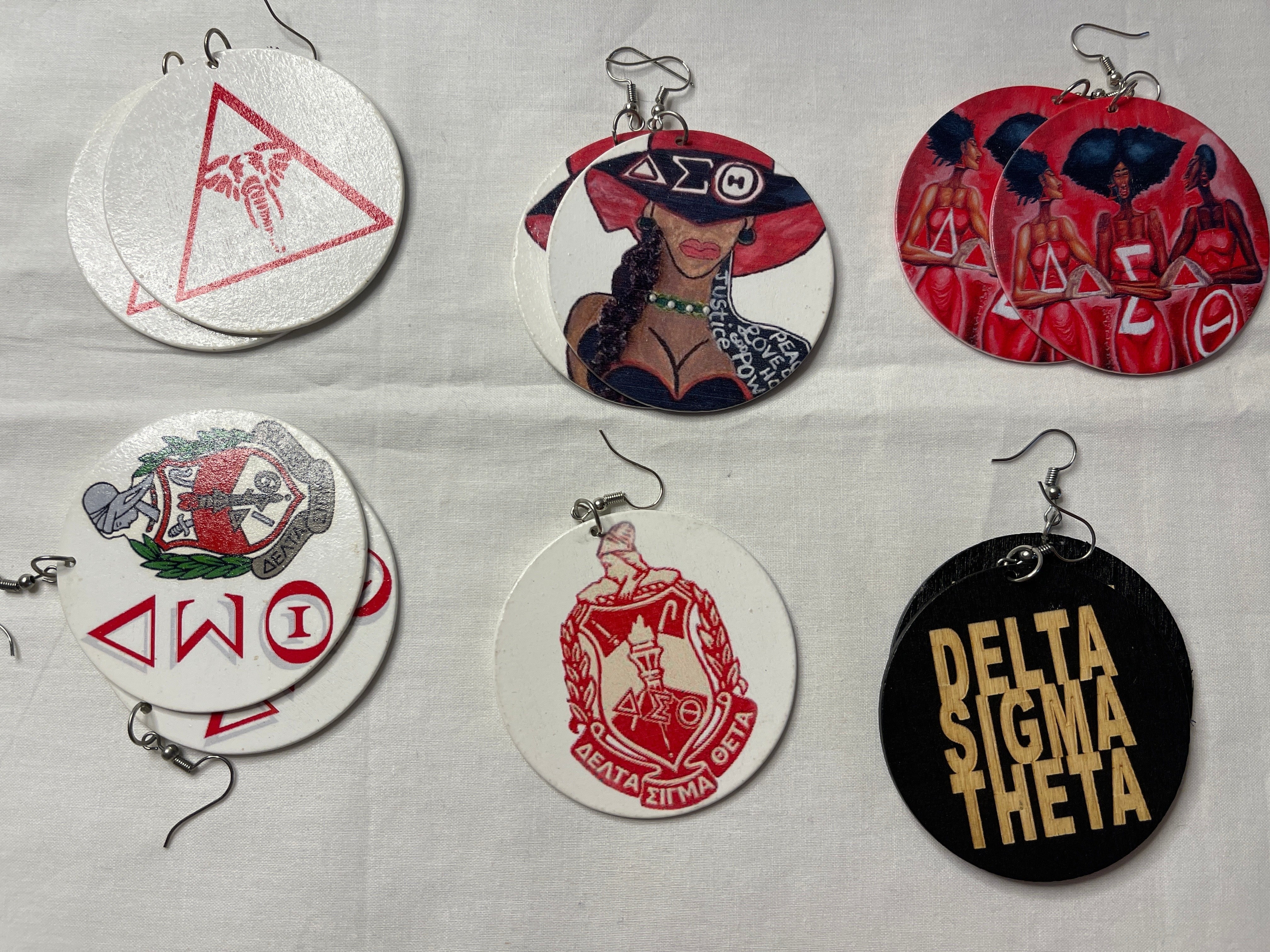 #608 Sorority Earrings (Delta Sigma Theta)