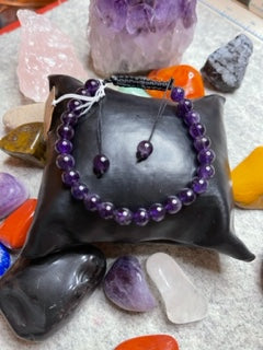 Amethyst crystal bracelet (6mm)