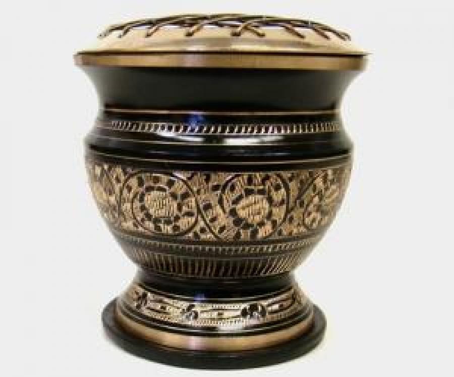 Brass Screen Charcoal Burner w/Coaster- 4"H