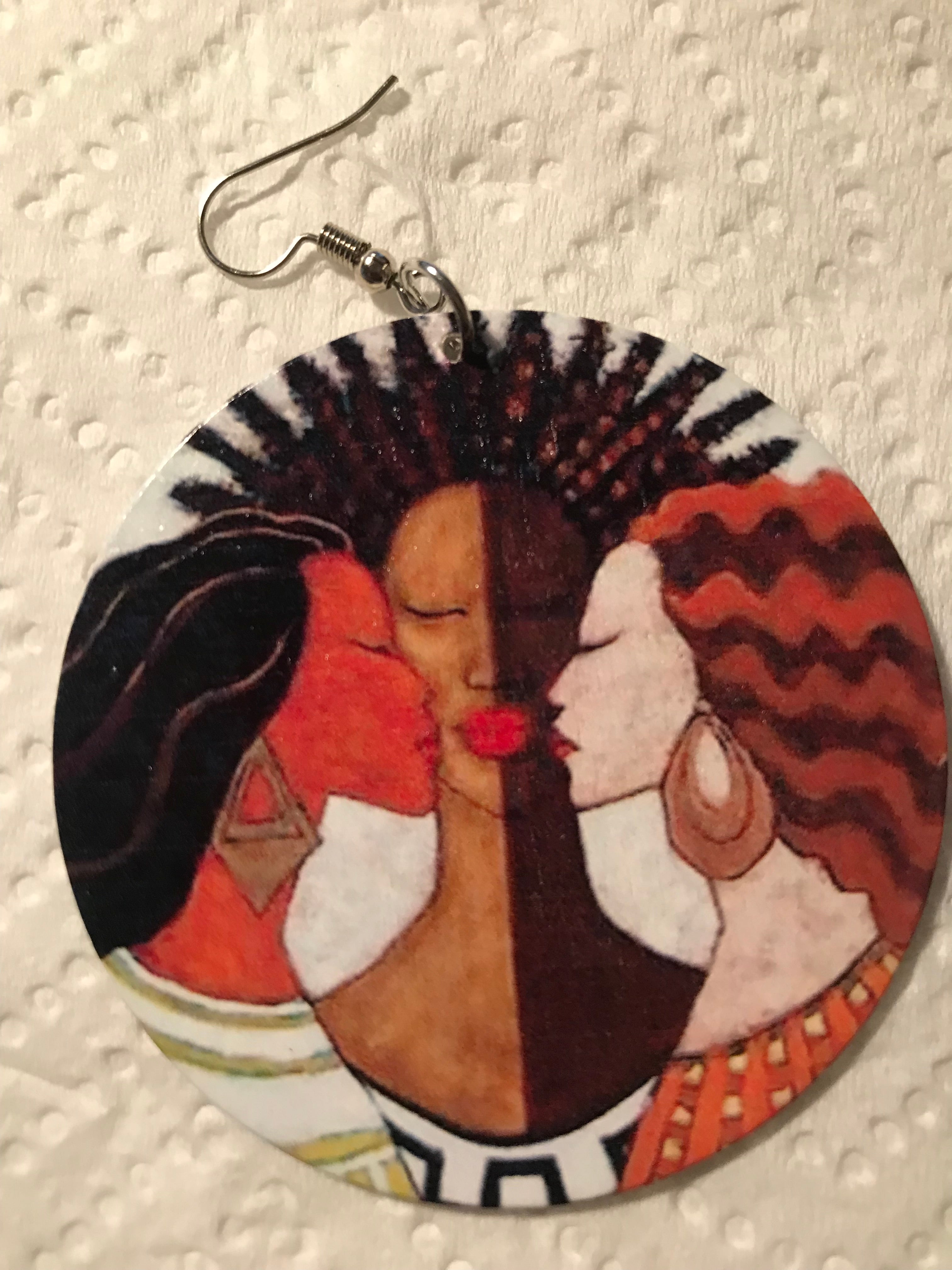 Sistas earrings wood