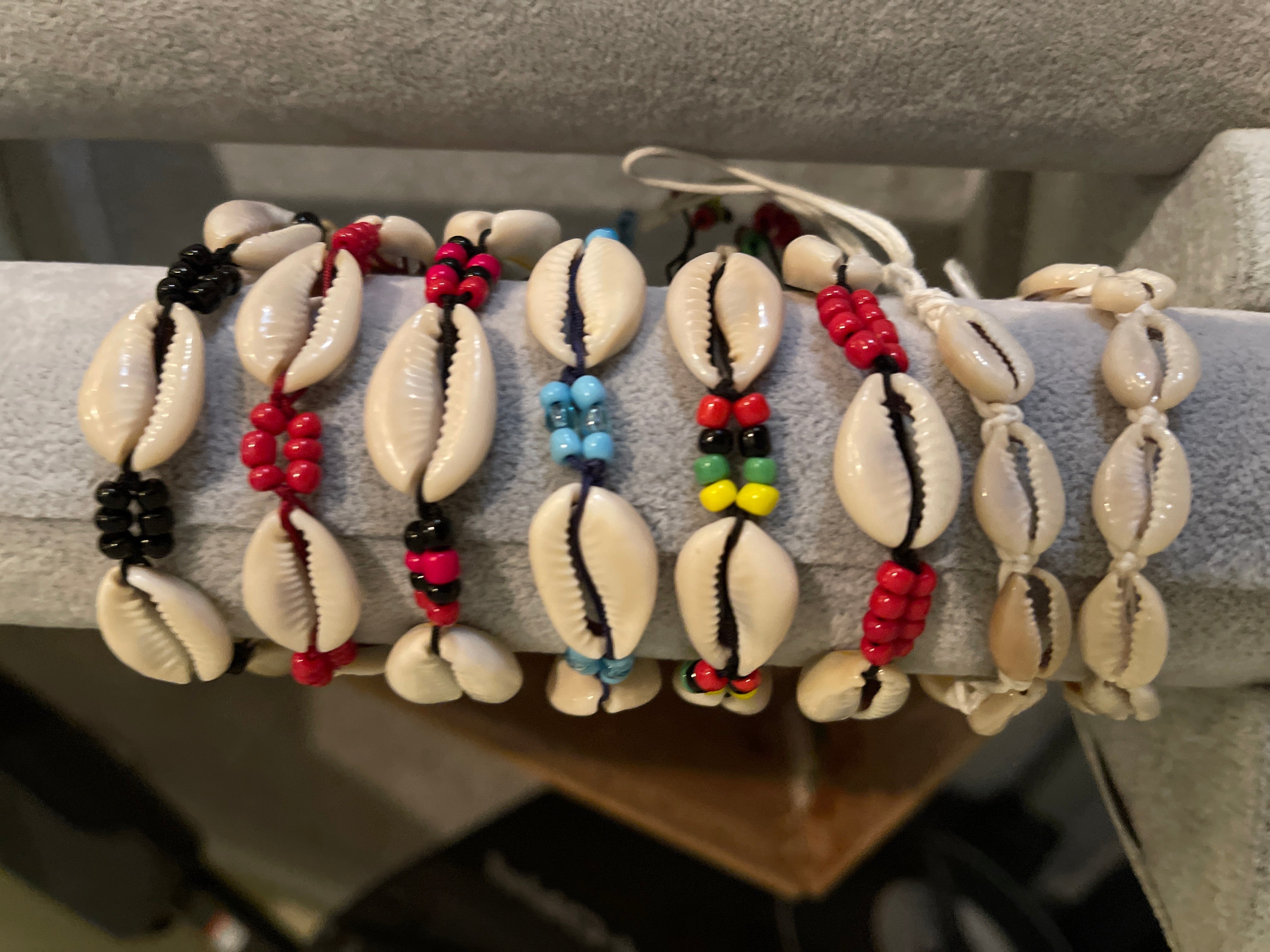 Cowrie Shell bracelets w/beads