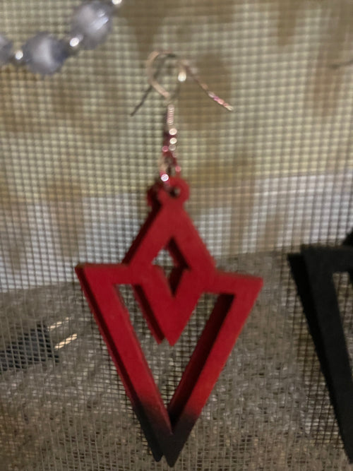 Triangle earrings (Wood)