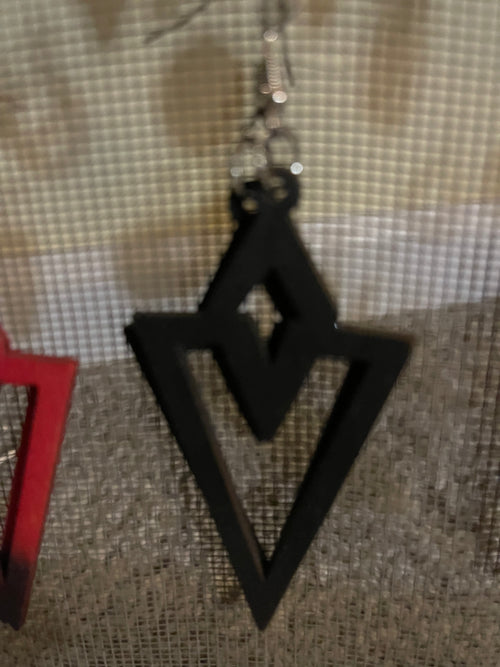 Triangle earrings (Wood)