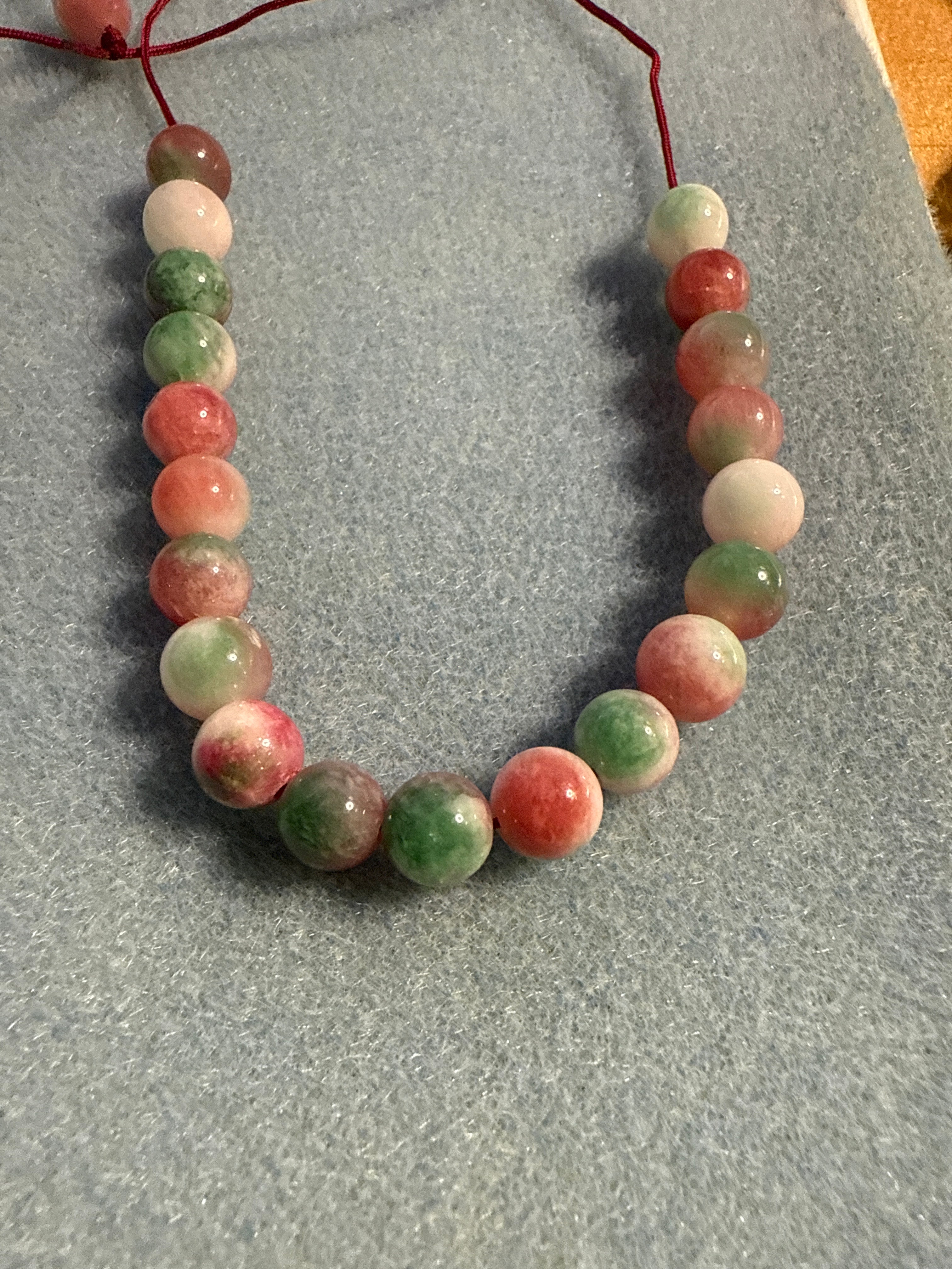 Watermelon Tourmaline crystal bracelet (8mm)