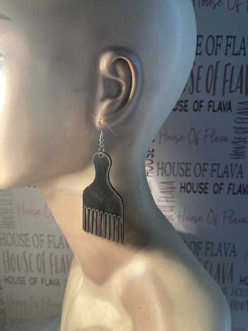 Afro Pic acrylic earrings (small) #204