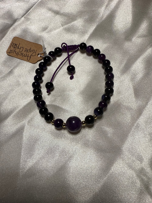 Amethyst gemstone bracelet w/accents