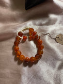 Fire Orange Agate Gemstone bracelet