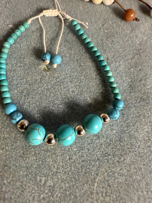 Turquoise Howlite multi bracelet