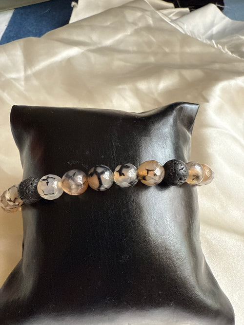 Quartz Rutilated black – Natural Healing Gemstone Adjustable bracelets