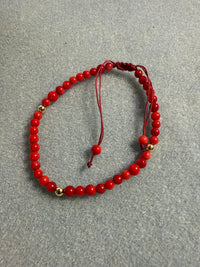 Coral Bamboo crystal bracelet (4mm)