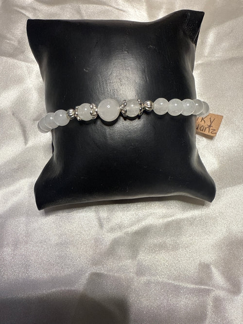 Milky Quartz Gemstone bracelet