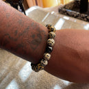 Dalmation Jasper with Black Onyx Meditation Healing Protection Spiritual bracelet