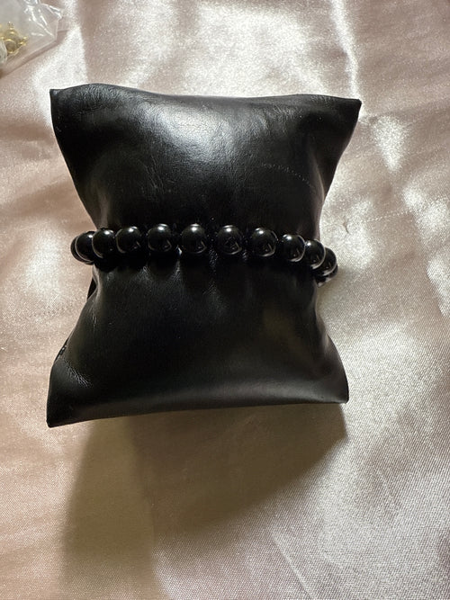 Black Agate gemstone bracelet 8mm